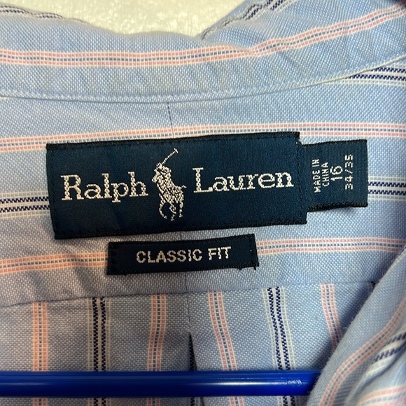 Size 16 34/35 Ralph Lauren Men’s long sleeve button down - Picture 3 of 4